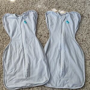 Love to Dream Gray Baby Swaddle Set - Size Small
